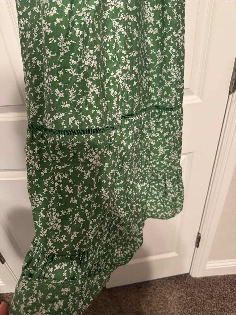 Green Floral Maxi Sundress - Picture 3 of 4